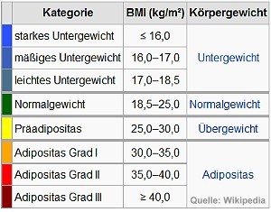 BMI-Werte Schlssel